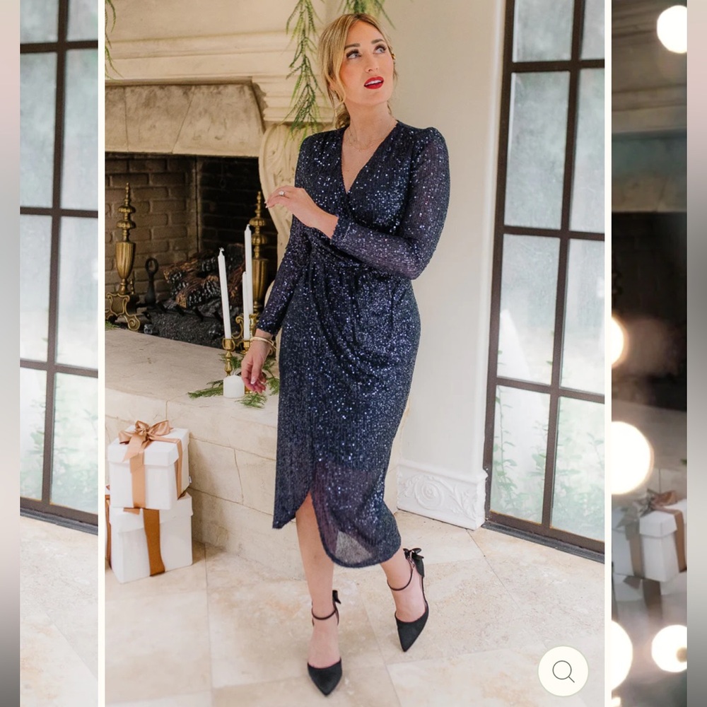 NWT Ivy City Co Starstruck Navy Dress Size Large